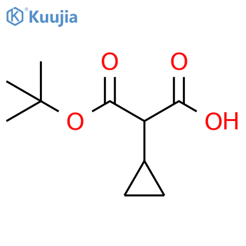 3-(tert-butoxy)-2-cyclopropyl-3-oxopropanoic acid structure