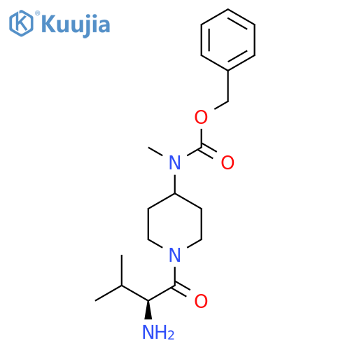 [1-((S)-2-Amino-3-methyl-butyryl)-piperidin-4-yl]-methyl-carbamic acid benzyl ester structure
