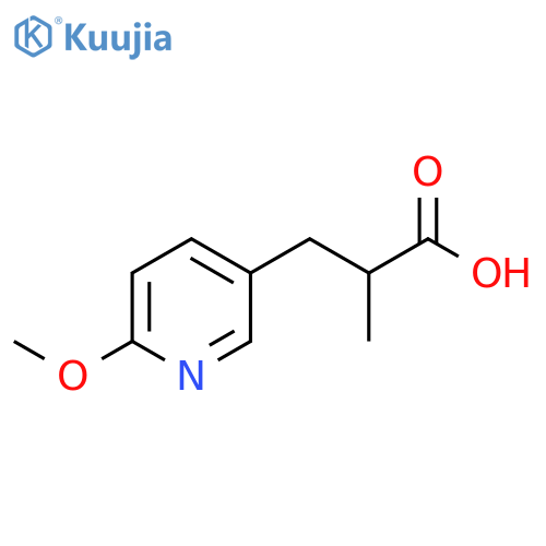 3-(6-methoxypyridin-3-yl)-2-methylpropanoic acid structure