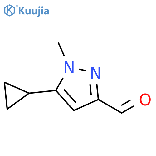 5-cyclopropyl-1-methyl-1H-pyrazole-3-carbaldehyde structure