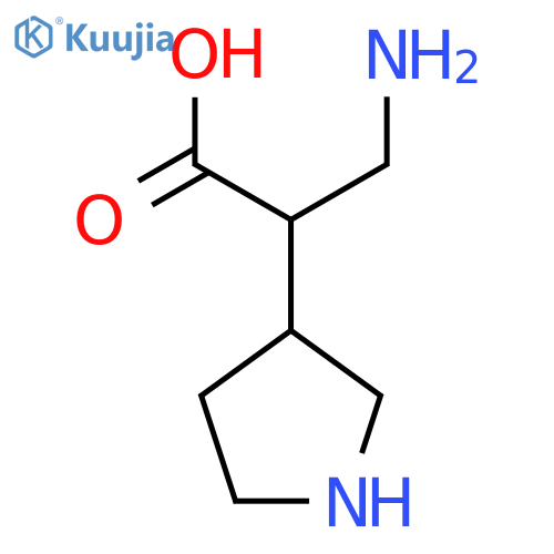 3-Amino-2-(pyrrolidin-3-yl)propanoic acid structure