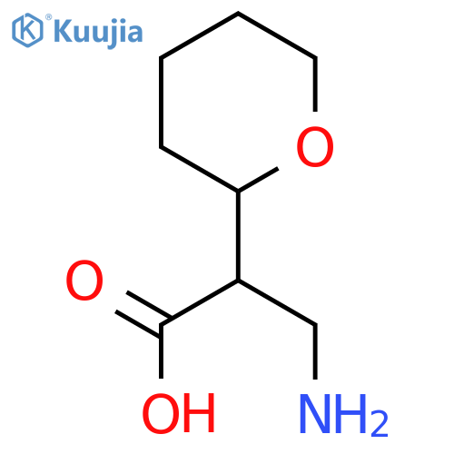 3-amino-2-(oxan-2-yl)propanoic acid structure