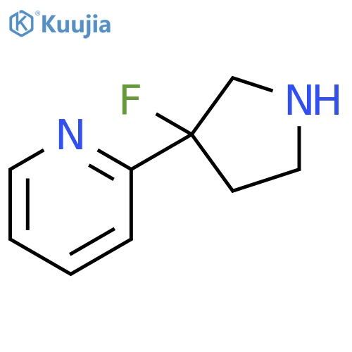 2-(3-fluoropyrrolidin-3-yl)pyridine structure