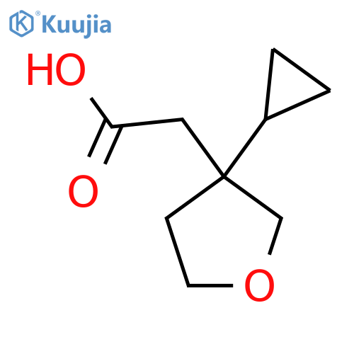 2-(3-Cyclopropyloxolan-3-yl)acetic acid structure