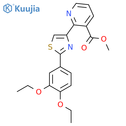 Methyl 2-(2-(3,4-diethoxyphenyl)thiazol-4-yl)nicotinate structure