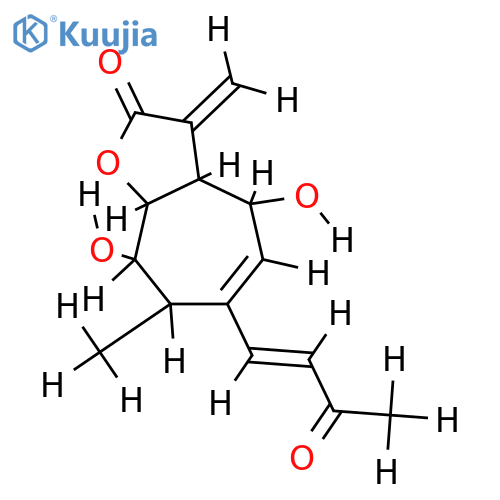 (2E,6beta,8beta,9beta,10beta)-form-6,9-Dihydroxy-4-oxo-1(5),2,11(13)-xanthatrien-12,8-olide structure