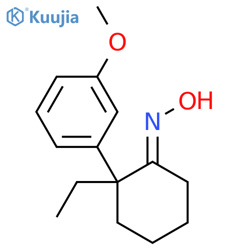 Cyclohexanone,2-ethyl-2-(3-methoxyphenyl)-, oxime structure