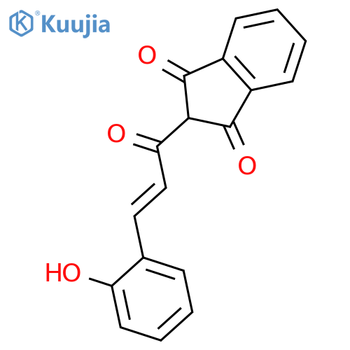1H-INDENE-1,3(2H)-DIONE, 2-[3-(2-HYDROXYPHENYL)-1-OXO-2-PROPENYL]- structure
