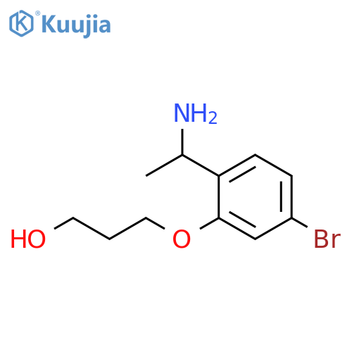 3-2-(1-Aminoethyl)-5-bromophenoxypropan-1-ol structure