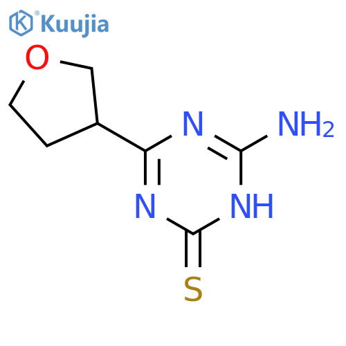 6-Amino-4-(tetrahydro-3-furanyl)-1,3,5-triazine-2(1H)-thione structure