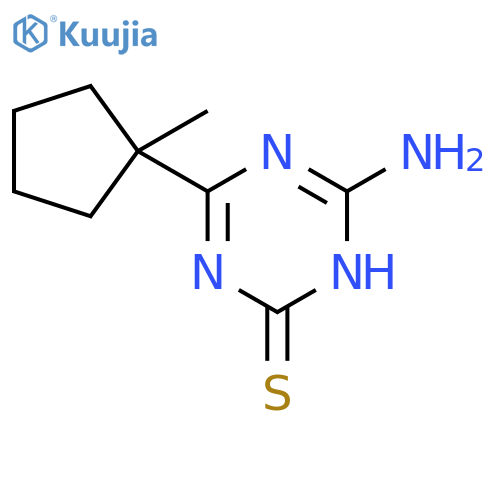 1,3,5-Triazine-2(1H)-thione, 6-amino-4-(1-methylcyclopentyl)- structure