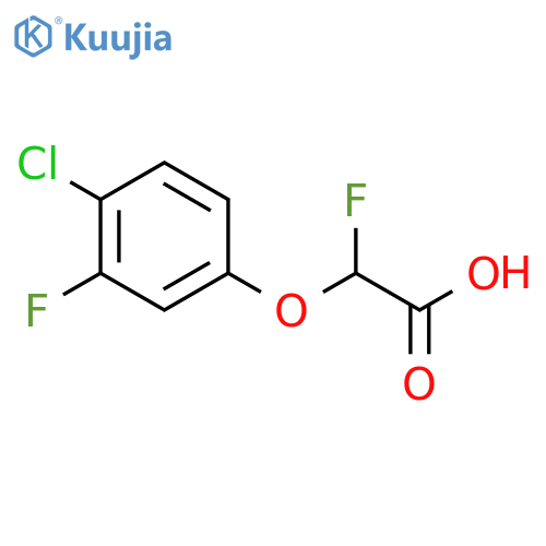 2-(4-Chloro-3-fluorophenoxy)-2-fluoroacetic acid structure