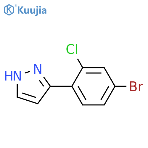 3-(4-bromo-2-chlorophenyl)-1H-pyrazole structure