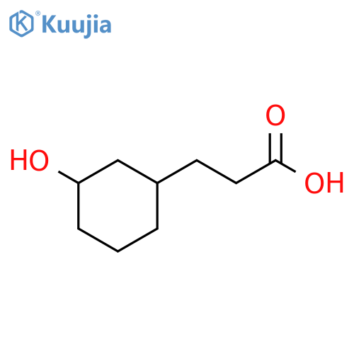 3-(3-hydroxycyclohexyl)propanoic acid, Mixture of diastereomers structure