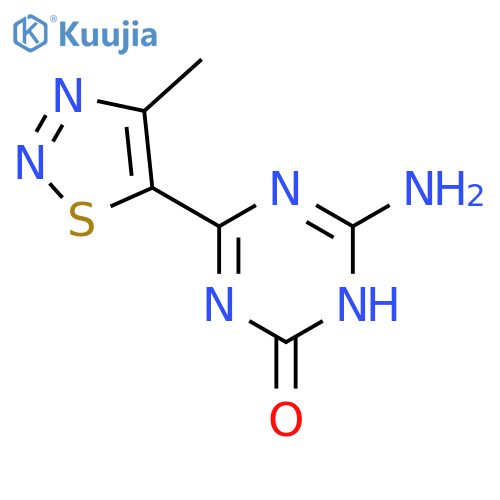 1,3,5-Triazin-2(1H)-one, 6-amino-4-(4-methyl-1,2,3-thiadiazol-5-yl)- structure