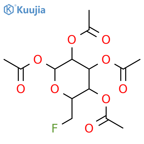 D-Galactopyranose,6-deoxy-6-fluoro-, tetraacetate (9CI) structure