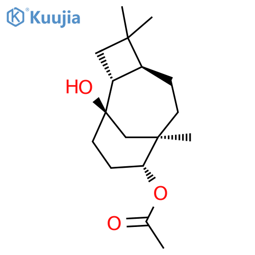 Tricyclo[6.3.1.02,5]dodecane-1,9-diol,4,4,8-trimethyl-, 9-acetate, [1R-(1a,2a,5b,8b,9b)]- (9CI) structure