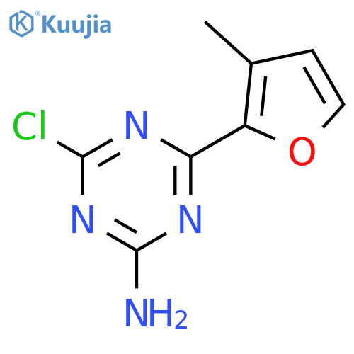 1,3,5-Triazin-2-amine, 4-chloro-6-(3-methyl-2-furanyl)- structure