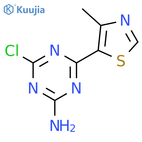 1,3,5-Triazin-2-amine, 4-chloro-6-(4-methyl-5-thiazolyl)- structure