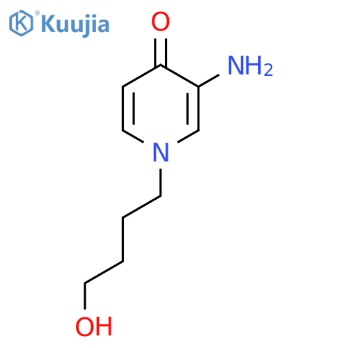 3-Amino-1-(4-hydroxybutyl)-1,4-dihydropyridin-4-one structure