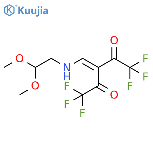 2,4-Pentanedione, 3-[[(2,2-dimethoxyethyl)amino]methylene]-1,1,1,5,5,5-hexafluoro- structure