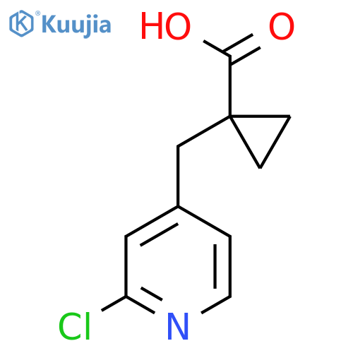 1-(2-chloropyridin-4-yl)methylcyclopropane-1-carboxylic acid structure