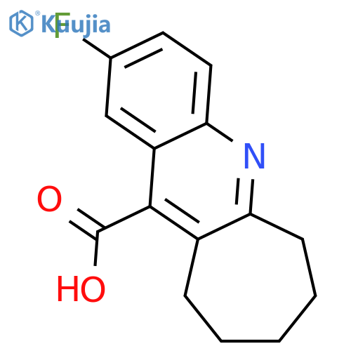 2-Fluoro-7,8,9,10-Tetrahydro-6h-CycloheptaBQuinoline-11-Carboxylic Acid structure