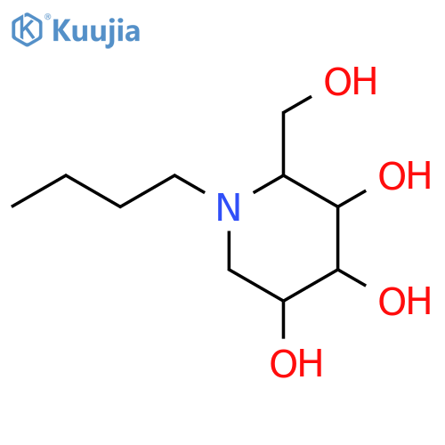 3,4,5-Piperidinetriol,1-butyl-2-(hydroxymethyl)-, (2R,3R,4R,5R)- structure