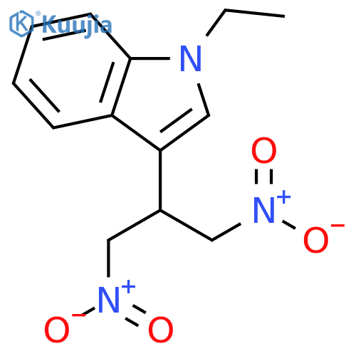 1H-Indole, 1-ethyl-3-[2-nitro-1-(nitromethyl)ethyl]- structure