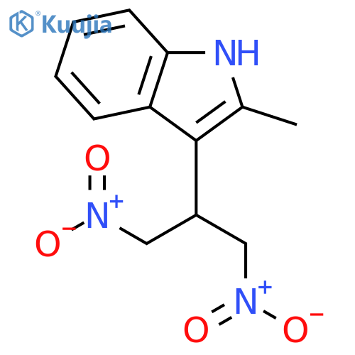 1H-Indole, 2-methyl-3-[2-nitro-1-(nitromethyl)ethyl]- structure