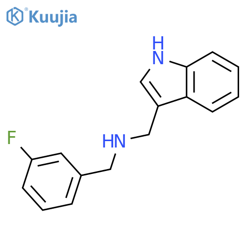 1H-Indole-3-methanamine, N-[(3-fluorophenyl)methyl]- structure
