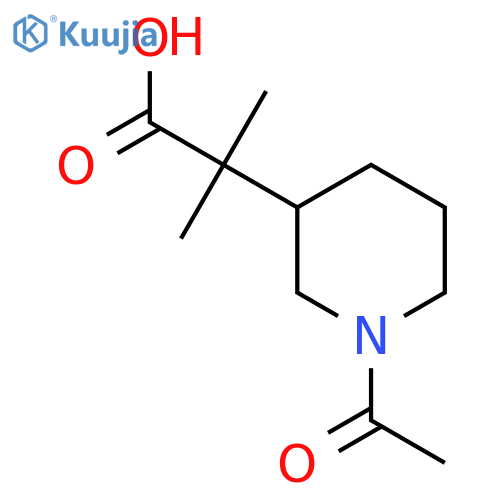 2-(1-Acetylpiperidin-3-yl)-2-methylpropanoic acid structure