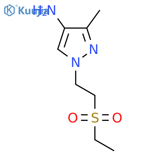 1-2-(ethanesulfonyl)ethyl-3-methyl-1H-pyrazol-4-amine structure