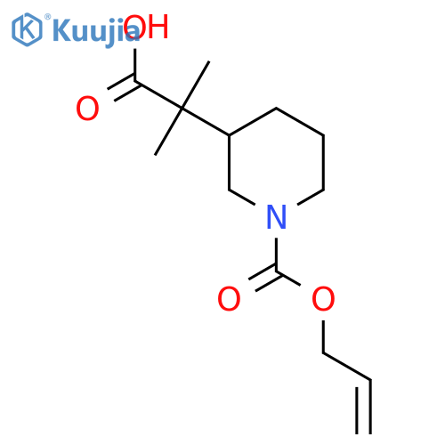 2-methyl-2-{1-(prop-2-en-1-yloxy)carbonylpiperidin-3-yl}propanoic acid structure