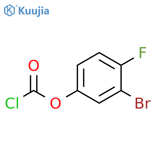 Carbonochloridic acid, 3-bromo-4-fluorophenyl ester structure