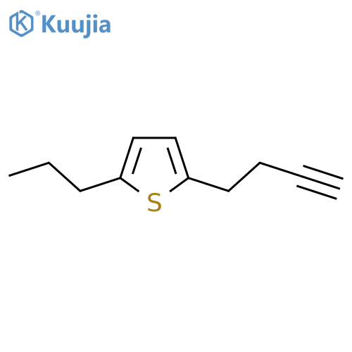 2-(but-3-yn-1-yl)-5-propylthiophene structure