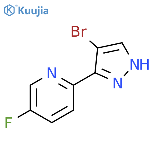 2-(4-bromo-1H-pyrazol-3-yl)-5-fluoropyridine structure