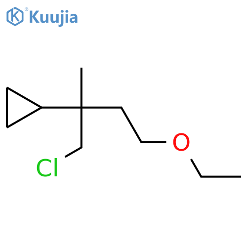 (1-Chloro-4-ethoxy-2-methylbutan-2-yl)cyclopropane structure
