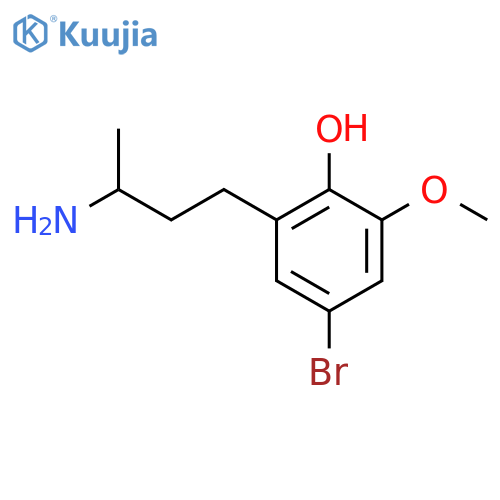 2-(3-Aminobutyl)-4-bromo-6-methoxyphenol structure