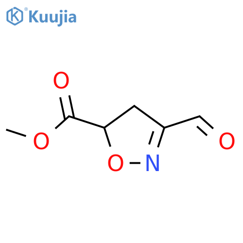 5-Isoxazolecarboxylicacid, 3-formyl-4,5-dihydro-, methyl ester structure