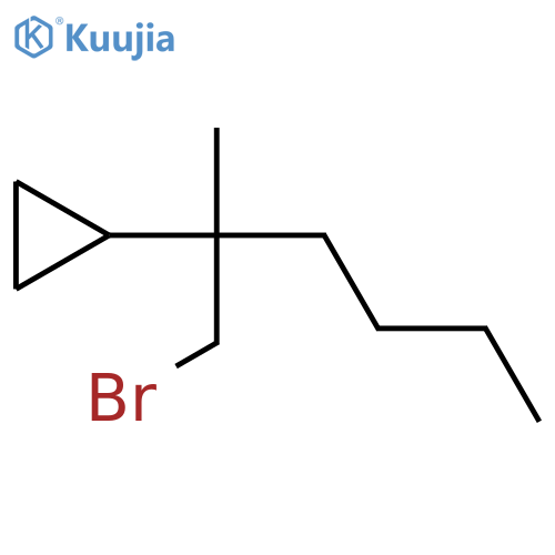 (1-Bromo-2-methylhexan-2-yl)cyclopropane structure