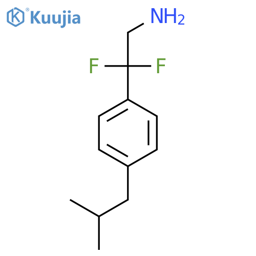 2,2-difluoro-2-4-(2-methylpropyl)phenylethan-1-amine structure