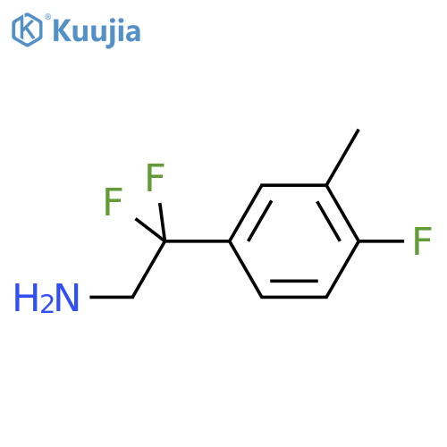2,2-difluoro-2-(4-fluoro-3-methylphenyl)ethan-1-amine structure