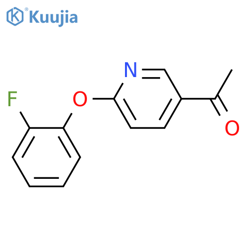1-(6-(2-fluorophenoxy)pyridin-3-yl)ethanone structure