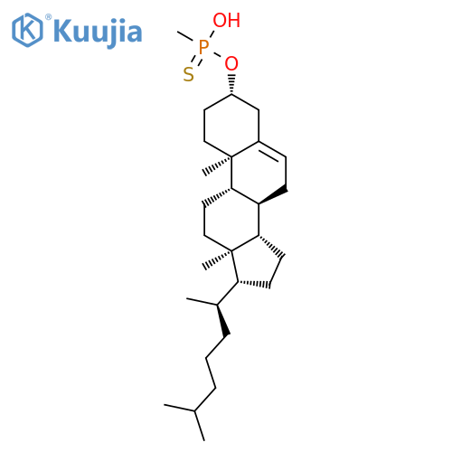 Cholest-5-en-3-ol (3b)-, O-methyl hydrogenphosphorothioate (9CI) structure