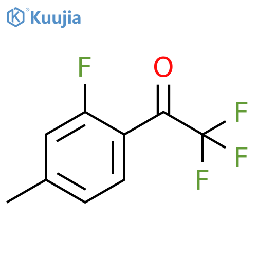 2,2,2-trifluoro-1-(2-fluoro-4-methylphenyl)ethan-1-one structure