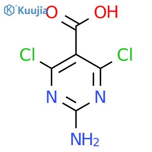 2-Amino-4,6-dichloro-pyrimidine-5-carboxylic acid structure