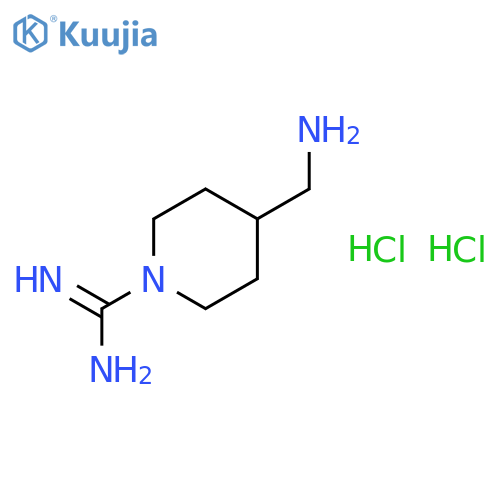 4-(aminomethyl)piperidine-1-carboximidamide dihydrochloride structure