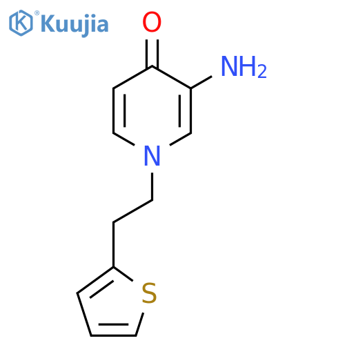 3-amino-1-2-(thiophen-2-yl)ethyl-1,4-dihydropyridin-4-one structure