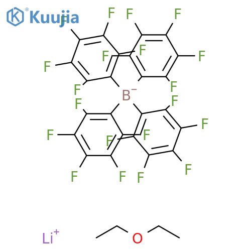 Lithium tetrakis(pentafluorophenyl)borate ethyl etherate structure